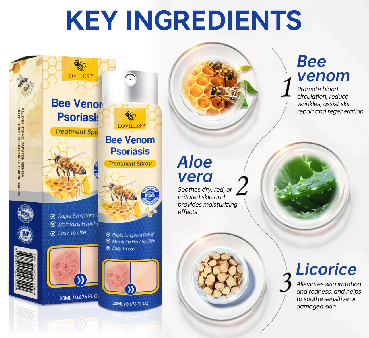 ✅ Official store: 🐝LOVILDS™PsoriaHeal psoriasis Spray 🐝✨👨‍⚕️ Approved by the American Association of Dermatology (AAOS) (for itchy skin, dry, itchy, redness, scales, eczema, rash, skin inflammation, etc.)