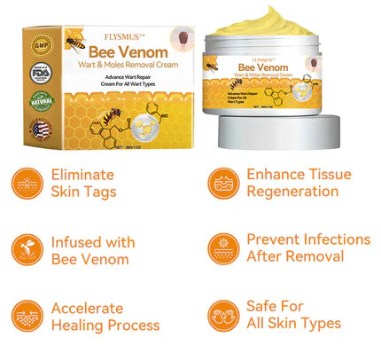 ✨Flysmus™ Bee Venom Wart and Moles Removal Cream (Last day offer, 80% discount)