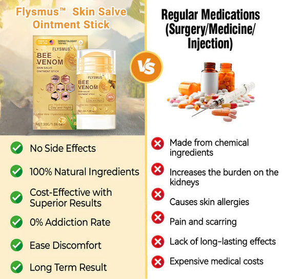 ❤️💞Flysmus™ Bee Venom Skin Salve Ointment Stick 𝐔𝐒 𝐃𝐞𝐫𝐦𝐚𝐭𝐨𝐥𝐨𝐠𝐢𝐬𝐭 𝐀𝐩𝐩𝐫𝐨𝐯𝐞𝐝(💞💞𝐀𝐀𝐃 𝐑𝐄𝐂𝐎𝐌𝐌𝐄𝐍𝐃𝐒)