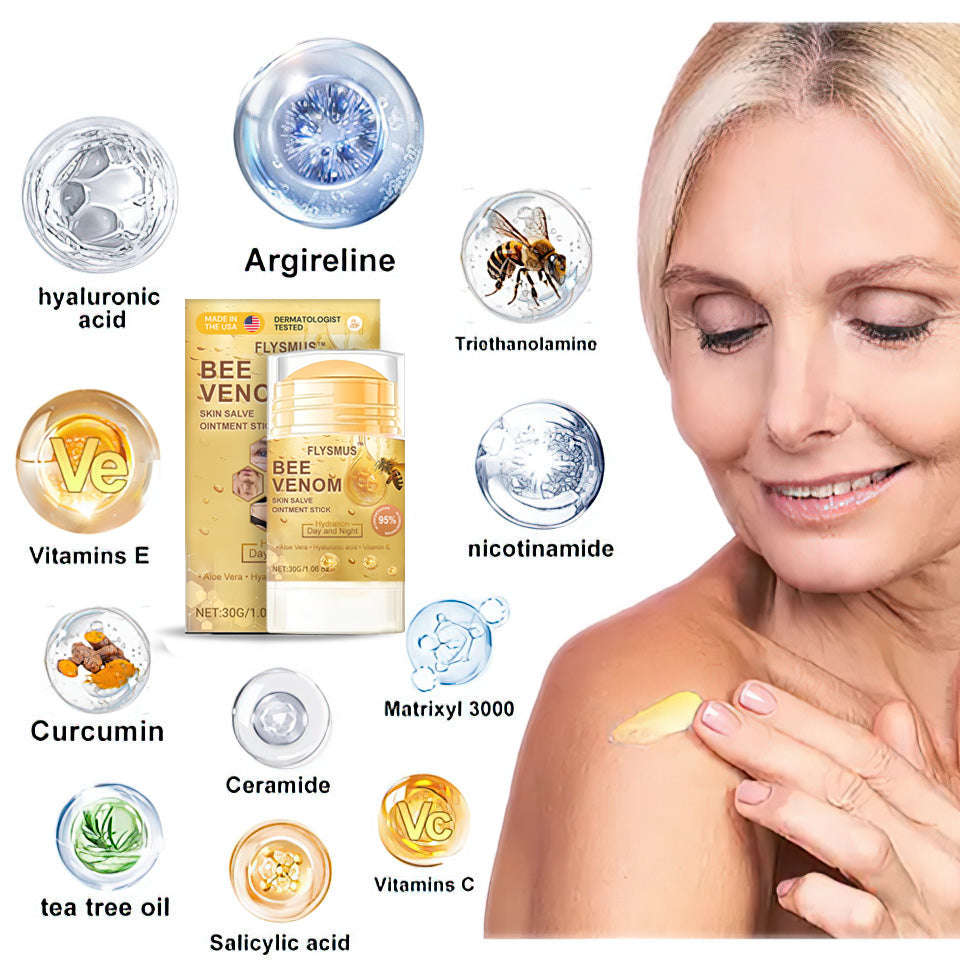 ❤️💞Flysmus™ Bee Venom Skin Salve Ointment Stick 𝐔𝐒 𝐃𝐞𝐫𝐦𝐚𝐭𝐨𝐥𝐨𝐠𝐢𝐬𝐭 𝐀𝐩𝐩𝐫𝐨𝐯𝐞𝐝(💞💞𝐀𝐀𝐃 𝐑𝐄𝐂𝐎𝐌𝐌𝐄𝐍𝐃𝐒)