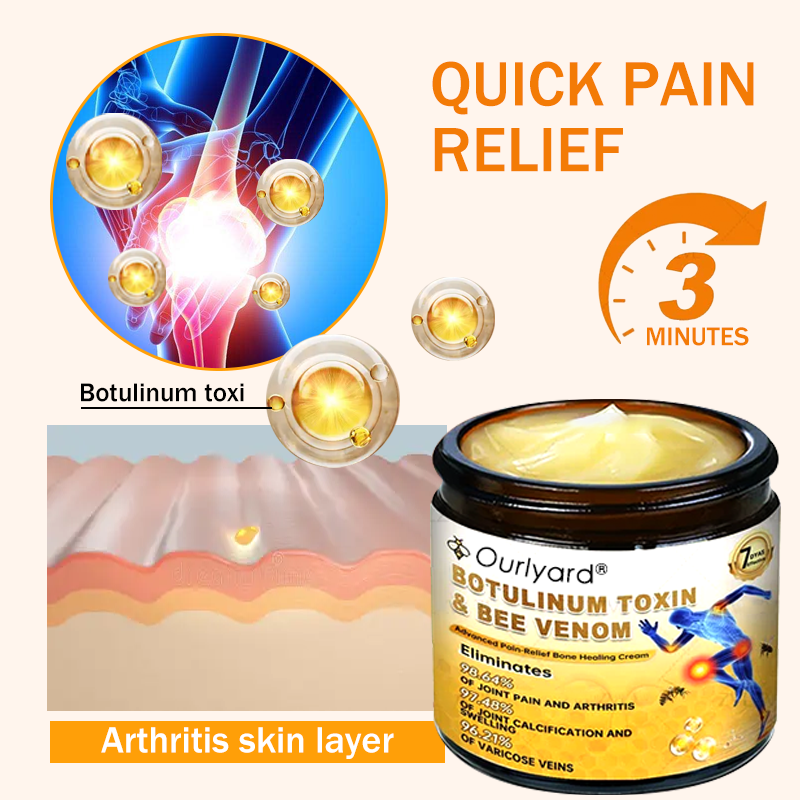 ❄️❄️🍧 Ourlyard® Botulinum Toxin & Bee Venom Pain Relief & Bone Healing Dual Action Soothing Cream (AAOS Recommended)
