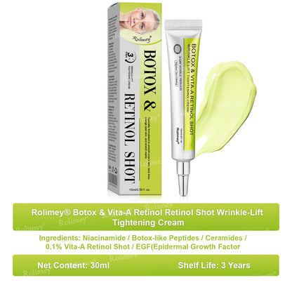 🔥Made and shipped from the CA 💫Rolimey® Botox & Vita-A Retinol Shot Wrinkle-Lift Tightening cream - Last Day Promotion 70% OFF