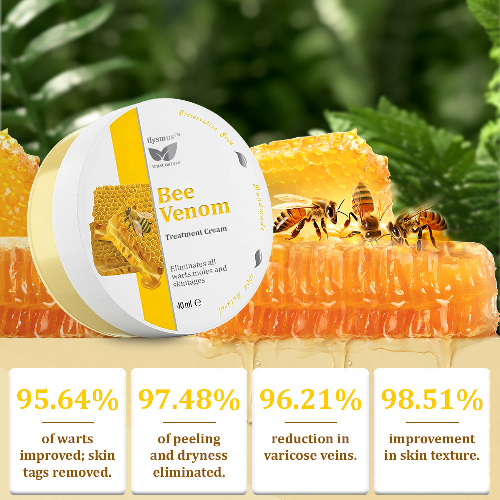 🏆✅flysmus™ Bee Venom Treatment Cream🐝: Helps with Eczema, Psoriasis, Acne, Rosacea, Fungal Infections, and Warts