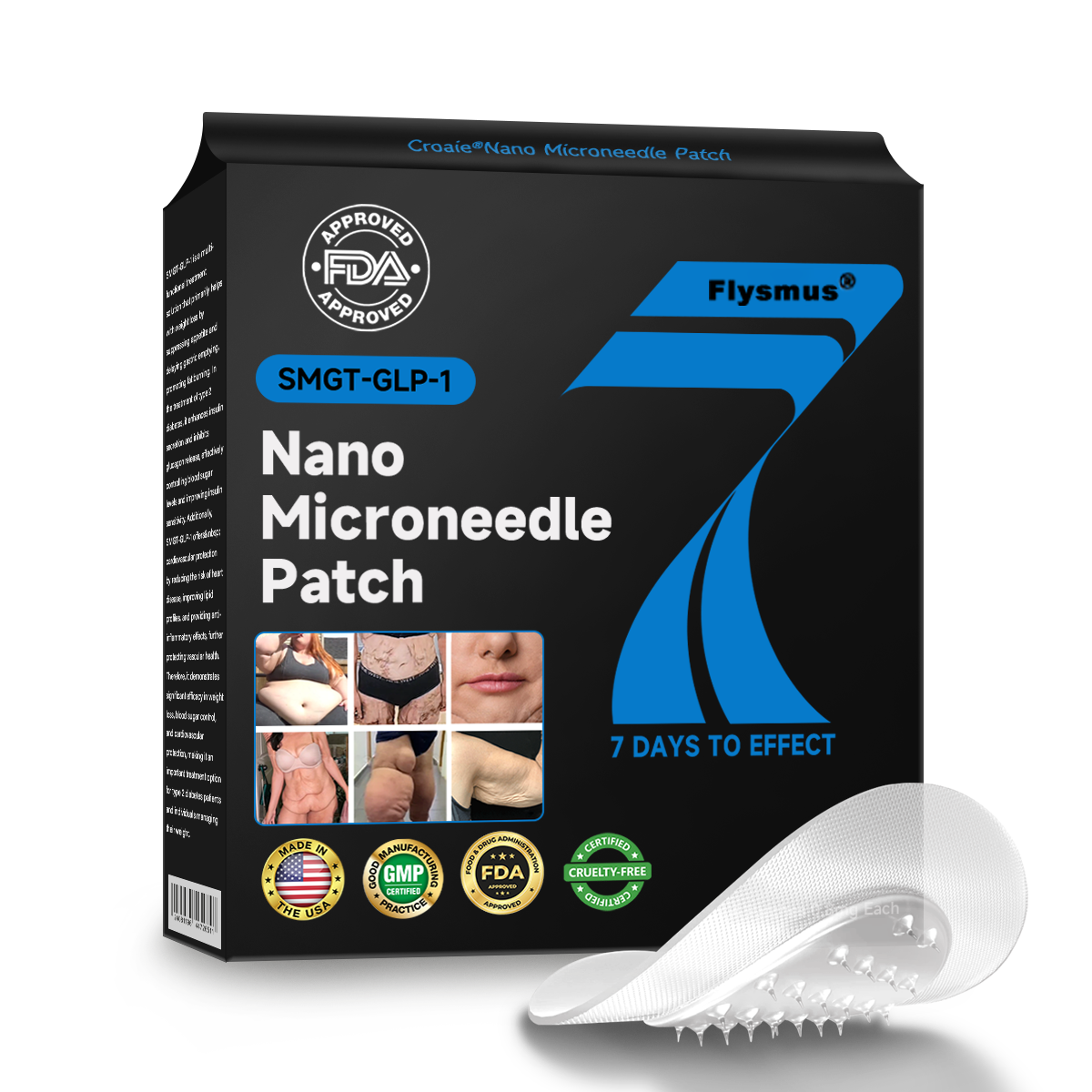 💫[7 Days to See Yourself Differently]Flysmus® 🎁 Nano Microneedle Patch with SMGT-GLP-1 & Matrixyl 3000 – Slimming, Skin Tightening, Blood Sugar Support, No Injection, 7-Day Result🌍