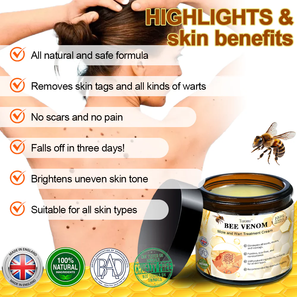 ✨✨Turonu™ Bee Venom Skin Treatment Cream（𝐴𝐴𝐷 𝑅𝑒𝑐𝑜𝑚𝑚𝑒𝑛𝑑𝑒𝑑）