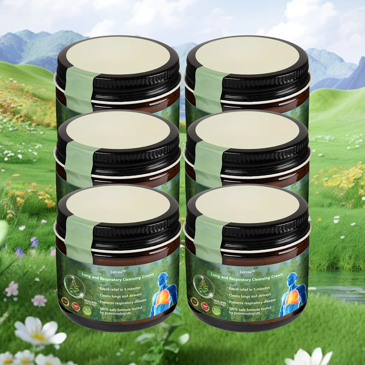 👑Official Store:Lercea™ 👑Mullein Clear Lung Repair Cream - endorsed by the British Thoracic Society to support lung health🎉🎉