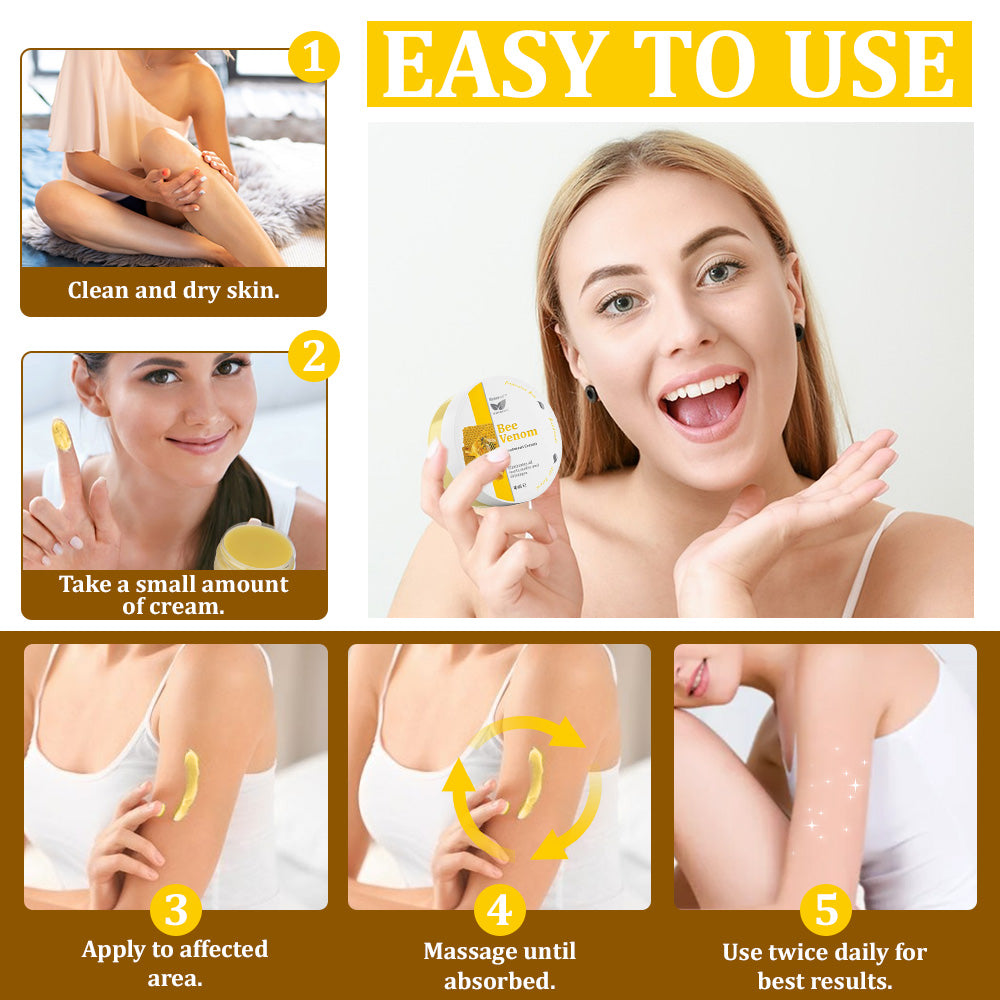 🏆✅flysmus™ Bee Venom Treatment Cream🐝: Helps with Eczema, Psoriasis, Acne, Rosacea, Fungal Infections, and Warts