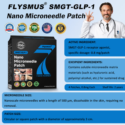 💫[7 Days to See Yourself Differently]Flysmus® 🎁 Nano Microneedle Patch with SMGT-GLP-1 & Matrixyl 3000 – Slimming, Skin Tightening, Blood Sugar Support, No Injection, 7-Day Result🌍