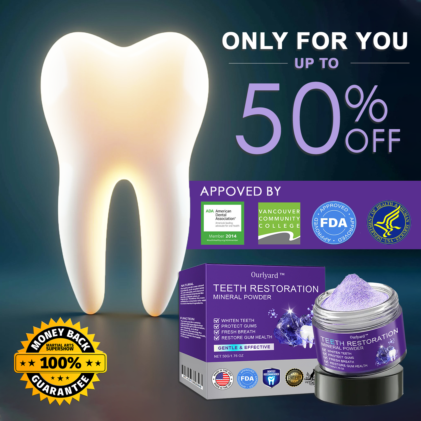 Official Store | ✨Ourlyard™ Tooth Health Mineral Powder - ✅FDA-Approved