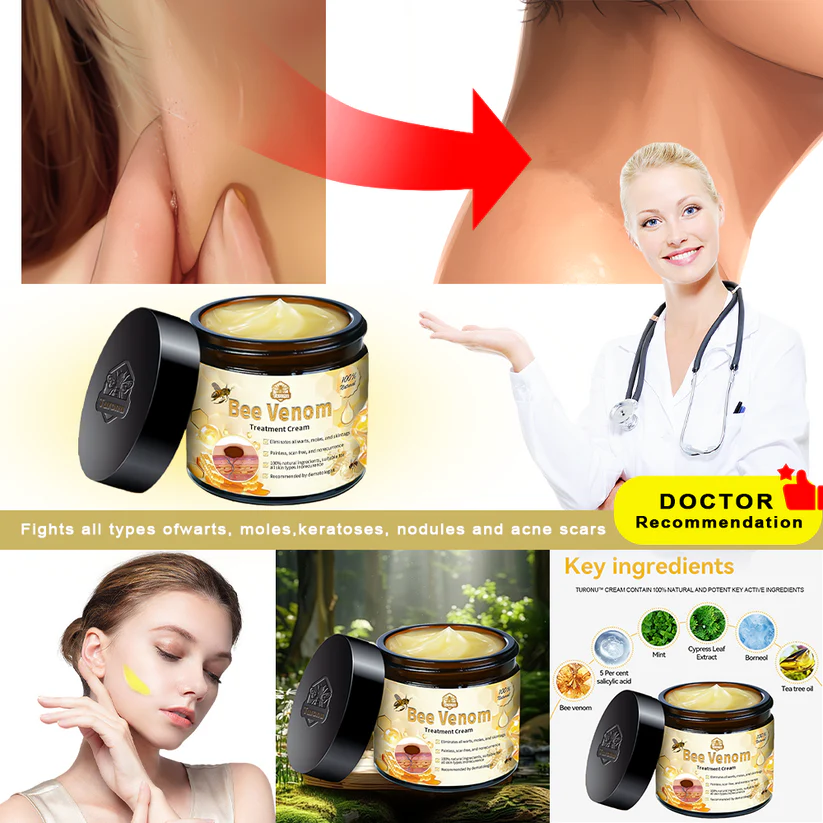 ✨✨Turonu™ Bee Venom Skin Treatment Cream（𝐴𝐴𝐷 𝑅𝑒𝑐𝑜𝑚𝑚𝑒𝑛𝑑𝑒𝑑）