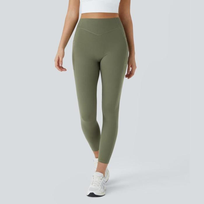 Halara SoCinched High Waisted Butt Lifting Tummy Control Side Pocket Shaping Training UltraSculpt Leggings